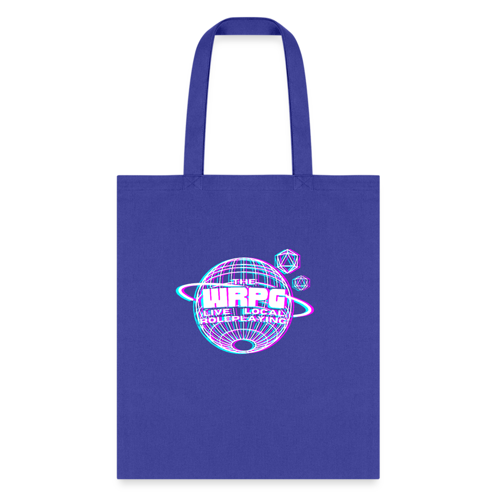 the WRPG 3d logo whiteTote Bag - royal blue