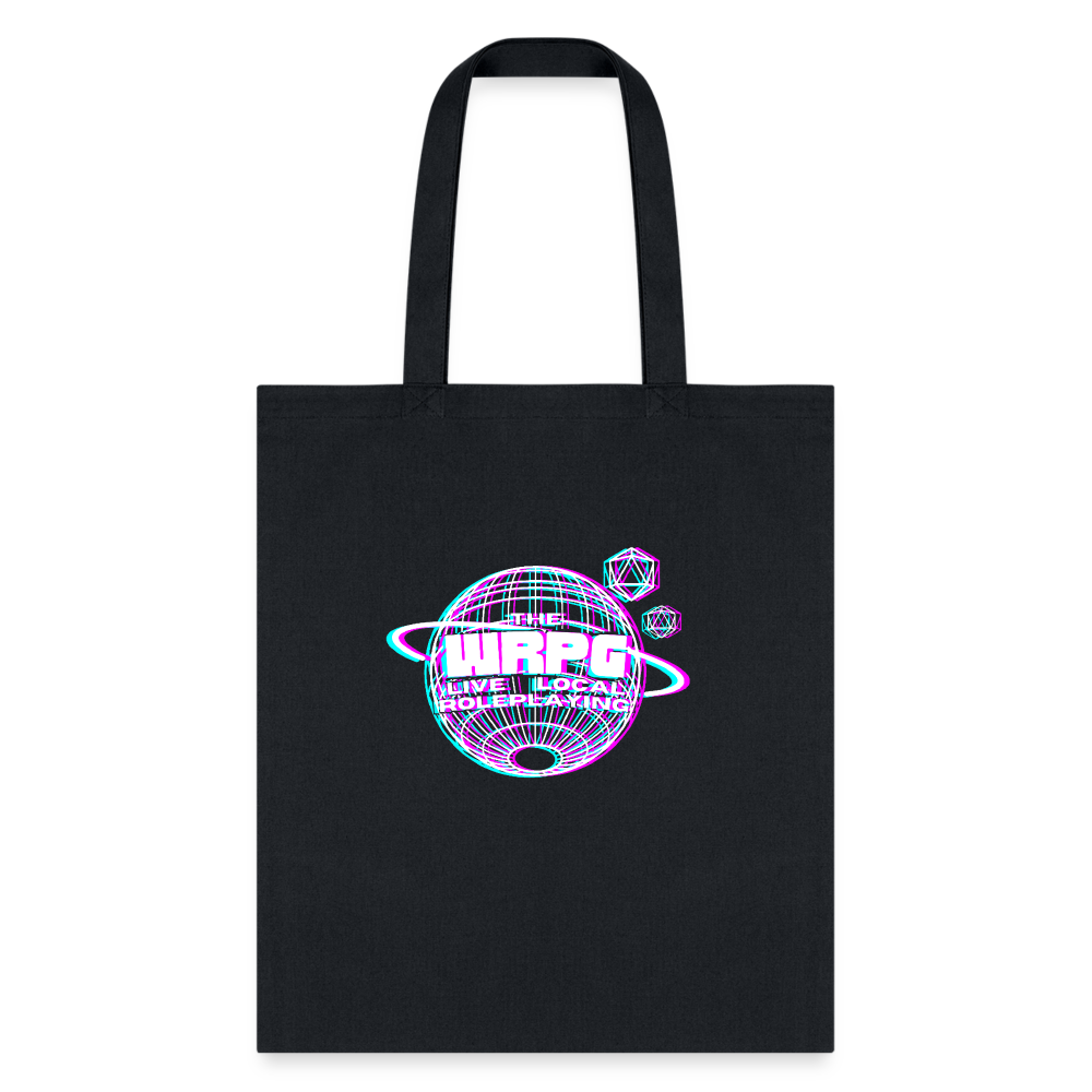 the WRPG 3d logo whiteTote Bag - black