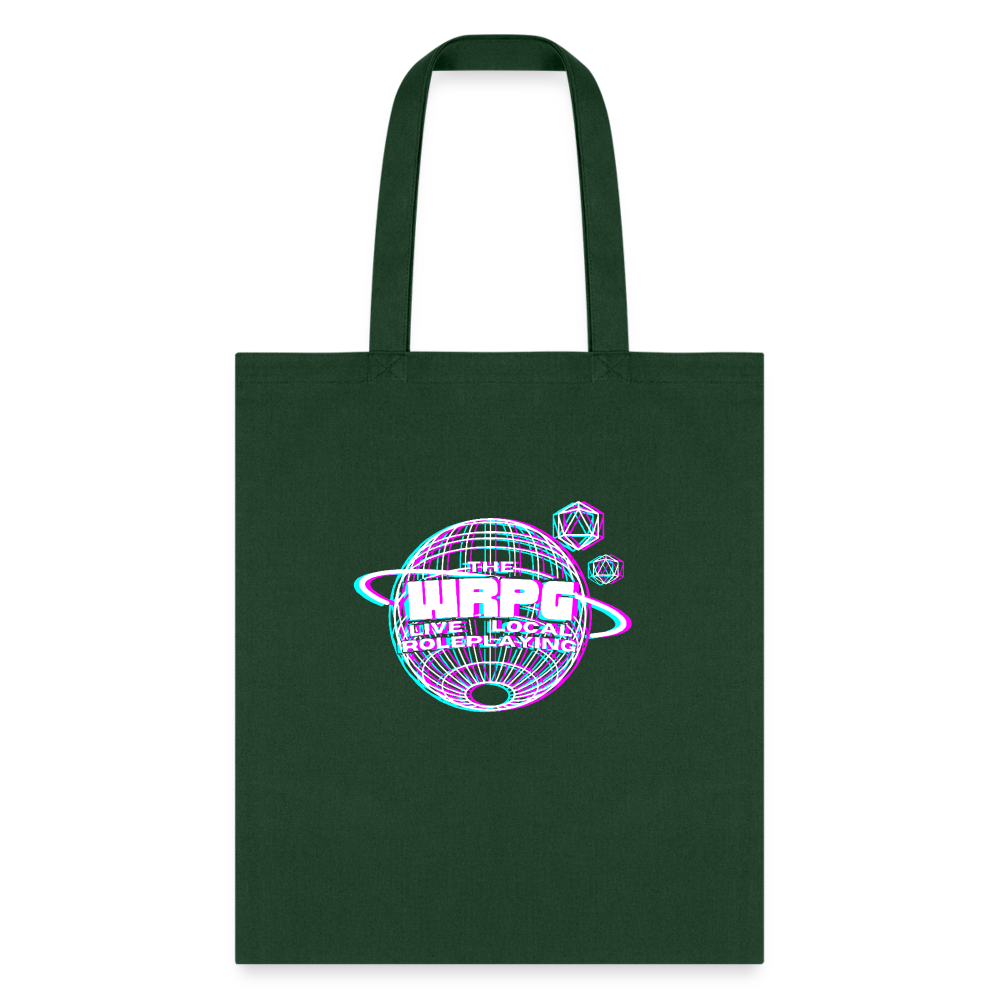 the WRPG 3d logo whiteTote Bag - forest green