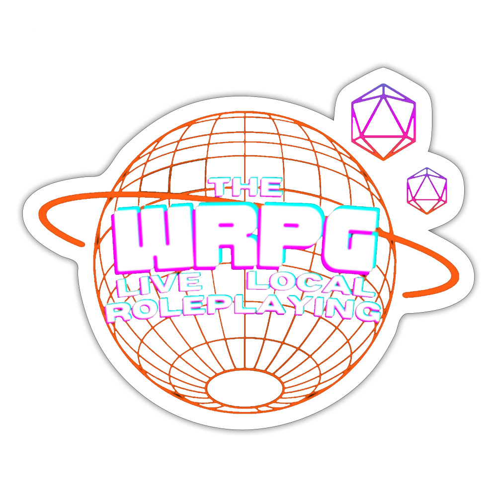 OG WRPG Logo white Sticker - white matte