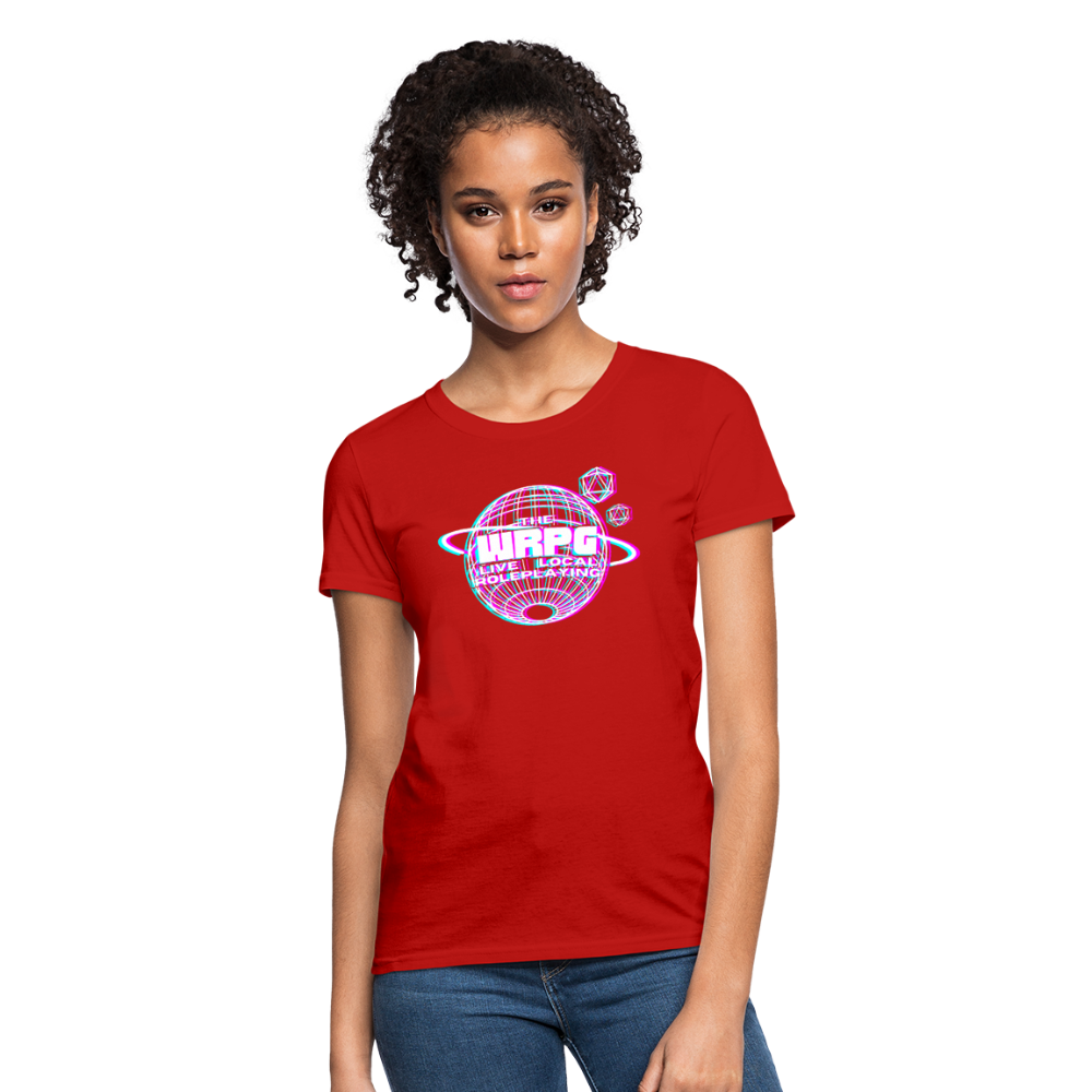 the WRPG 3d logo white Women's T-Shirt - red