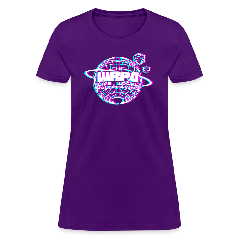 the WRPG 3d logo white Women's T-Shirt - purple