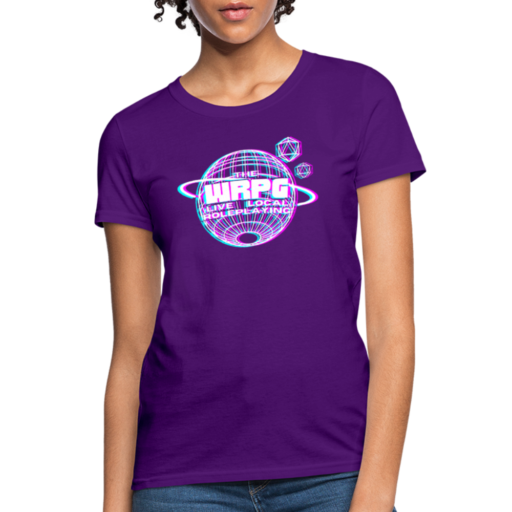 the WRPG 3d logo white Women's T-Shirt - purple