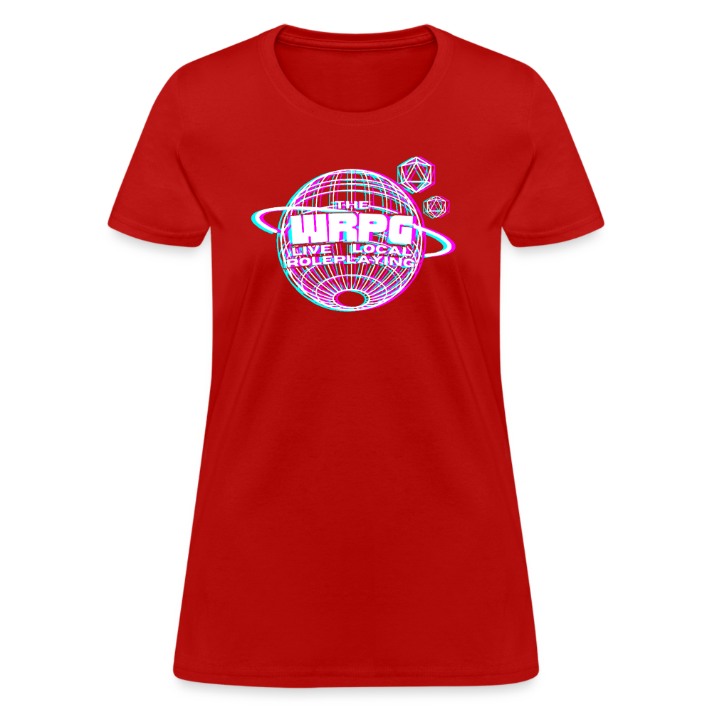 the WRPG 3d logo white Women's T-Shirt - red