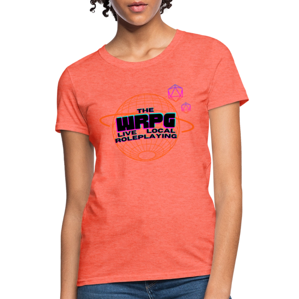 OG WRPG Logo Black Women's T-Shirt - heather coral