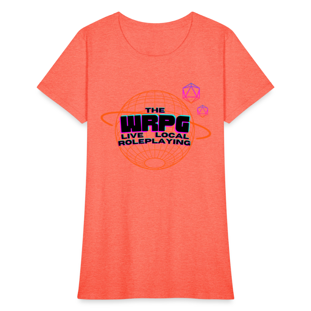 OG WRPG Logo Black Women's T-Shirt - heather coral