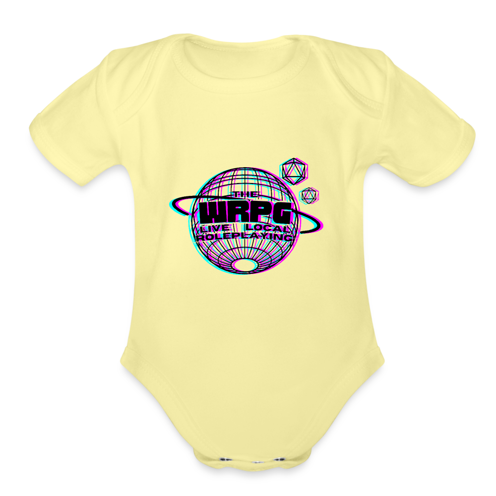 the WRPG 3d logo black Baby - washed yellow