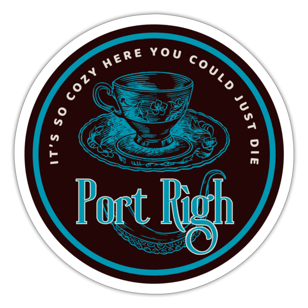 Port Righ Logo white Sticker - white matte