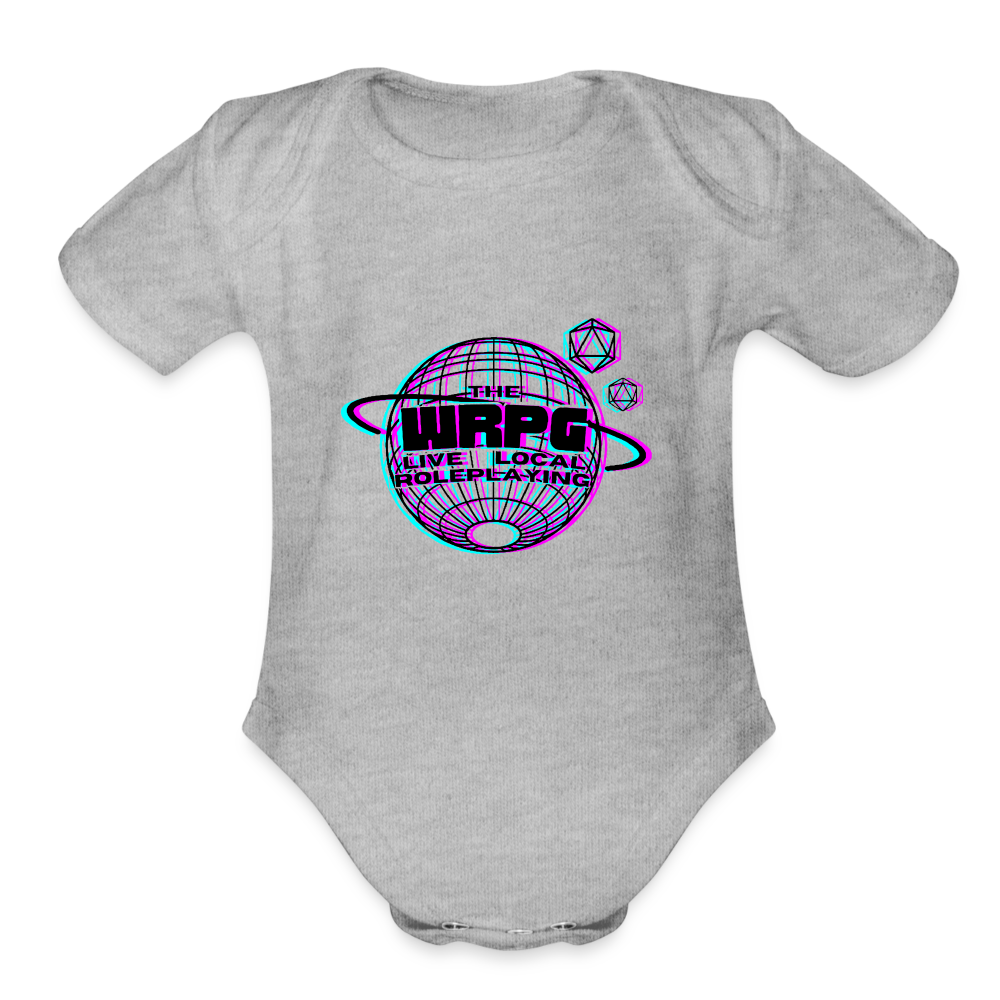 the WRPG 3d logo black Baby - heather grey