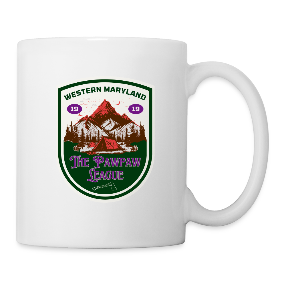 The Pawpaw League Logo Mug - white