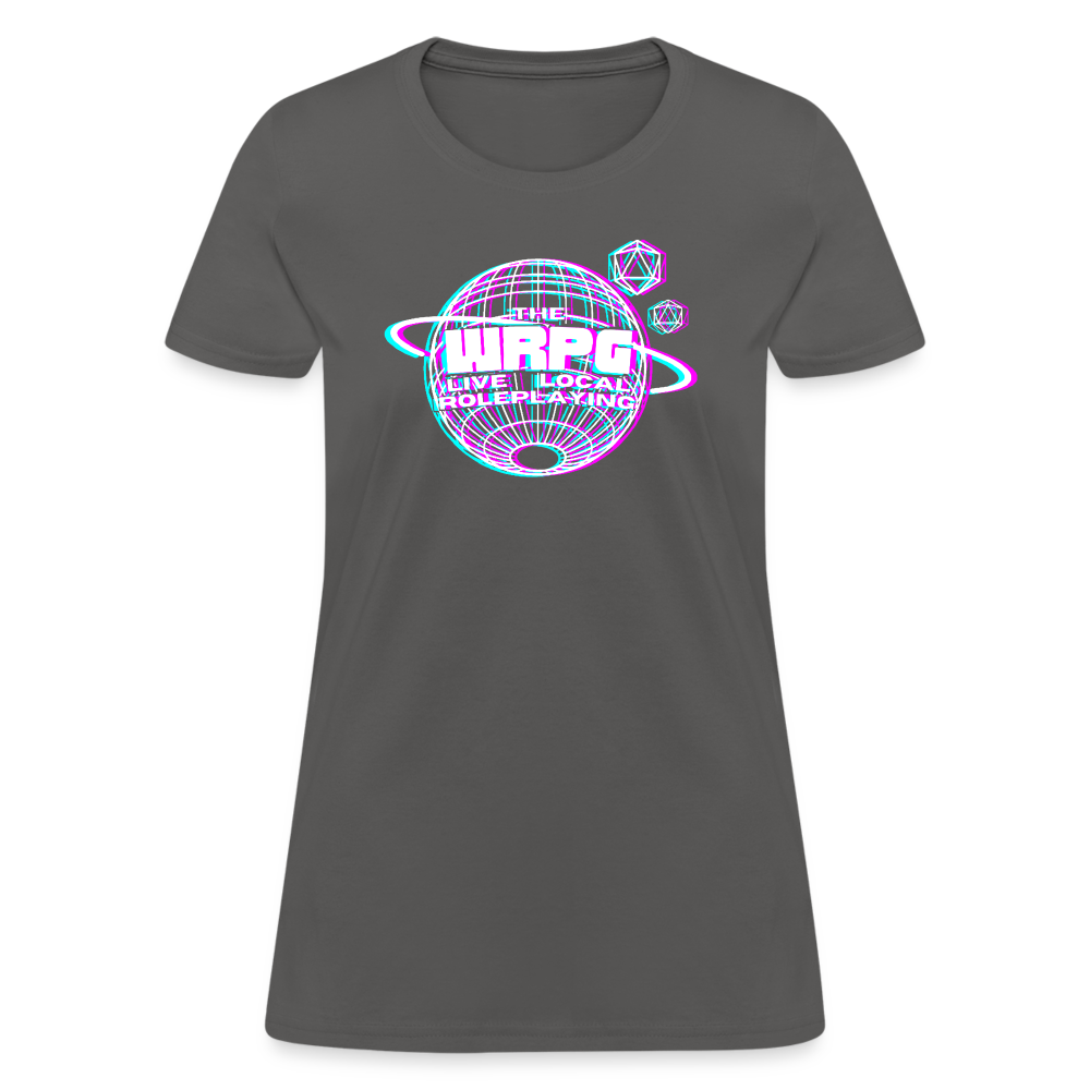 the WRPG 3d logo white Women's T-Shirt - charcoal