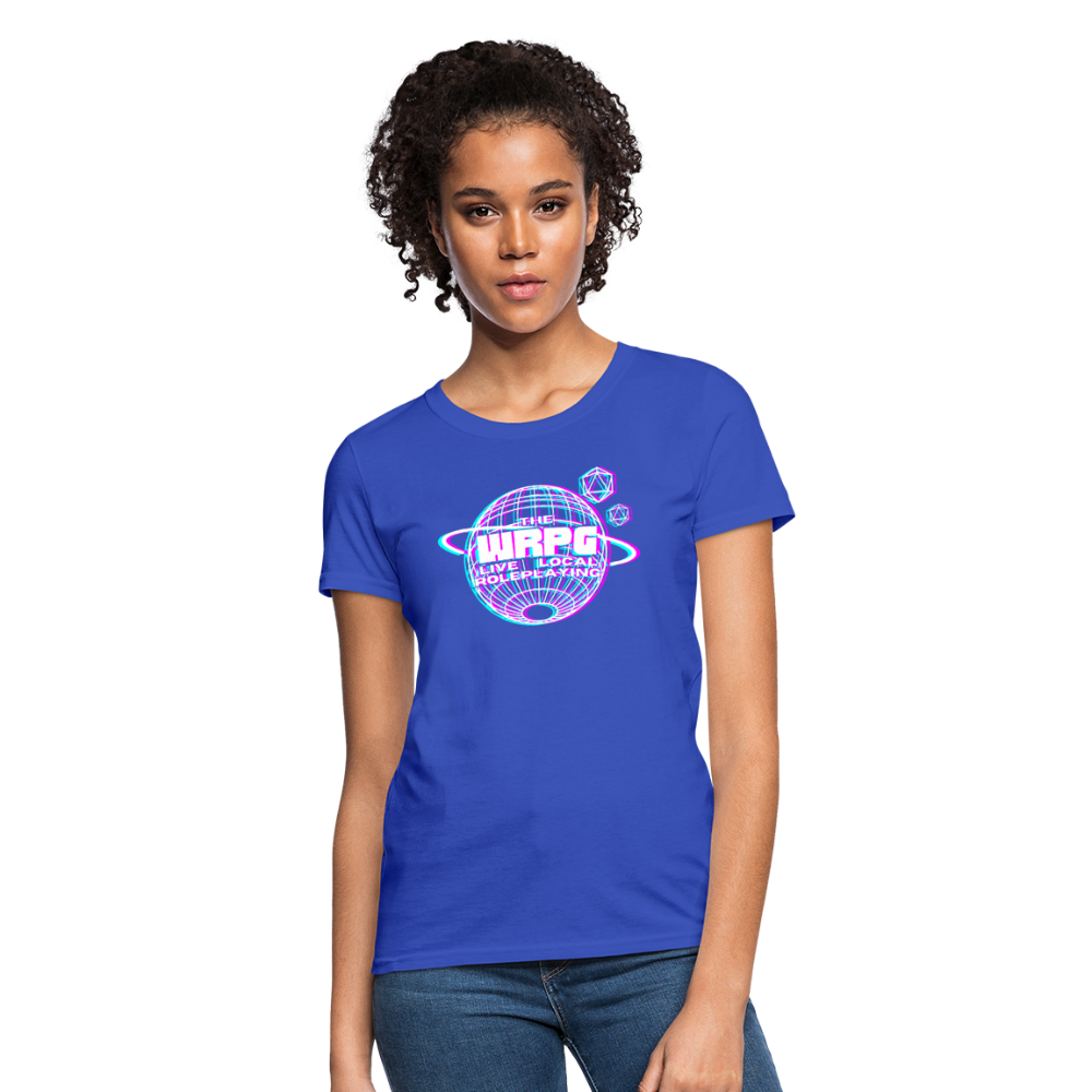 the WRPG 3d logo white Women's T-Shirt - royal blue