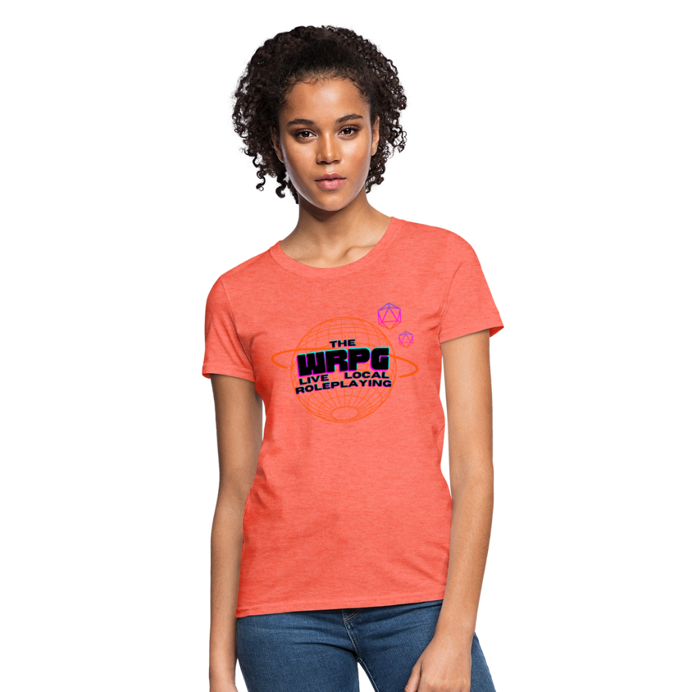 OG WRPG Logo Black Women's T-Shirt - heather coral