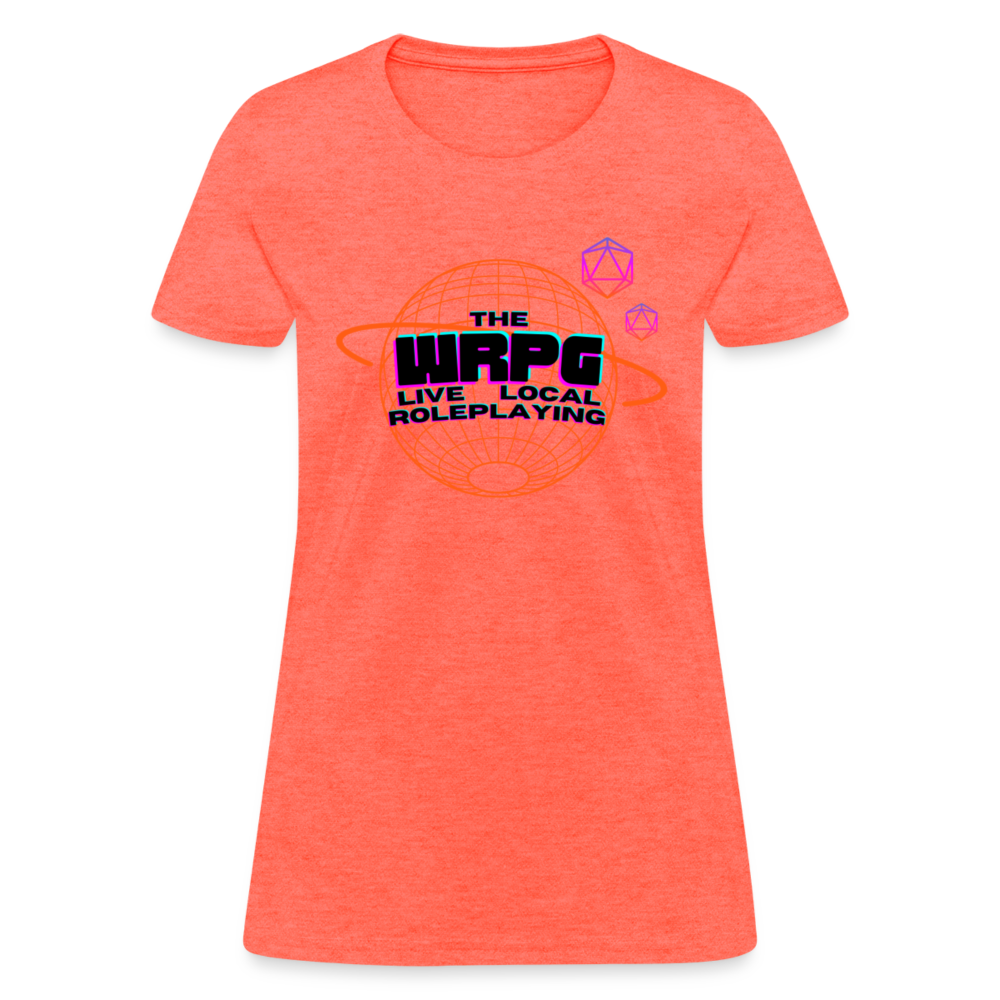 OG WRPG Logo Black Women's T-Shirt - heather coral