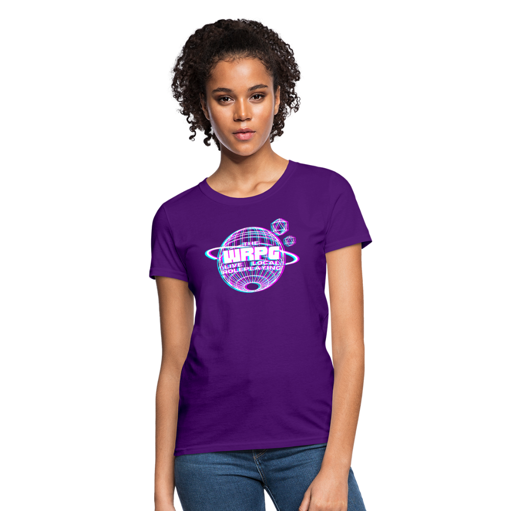 the WRPG 3d logo white Women's T-Shirt - purple