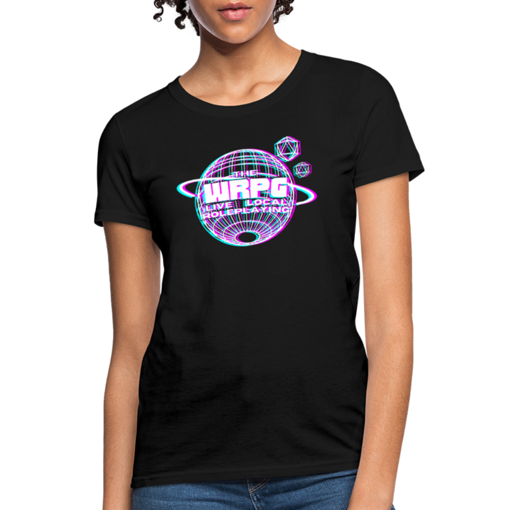 the WRPG 3d logo white Women's T-Shirt - black