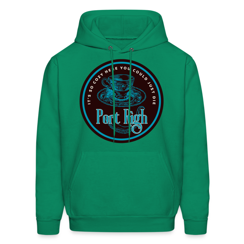 Port Righ Logo white Hoodie - kelly green