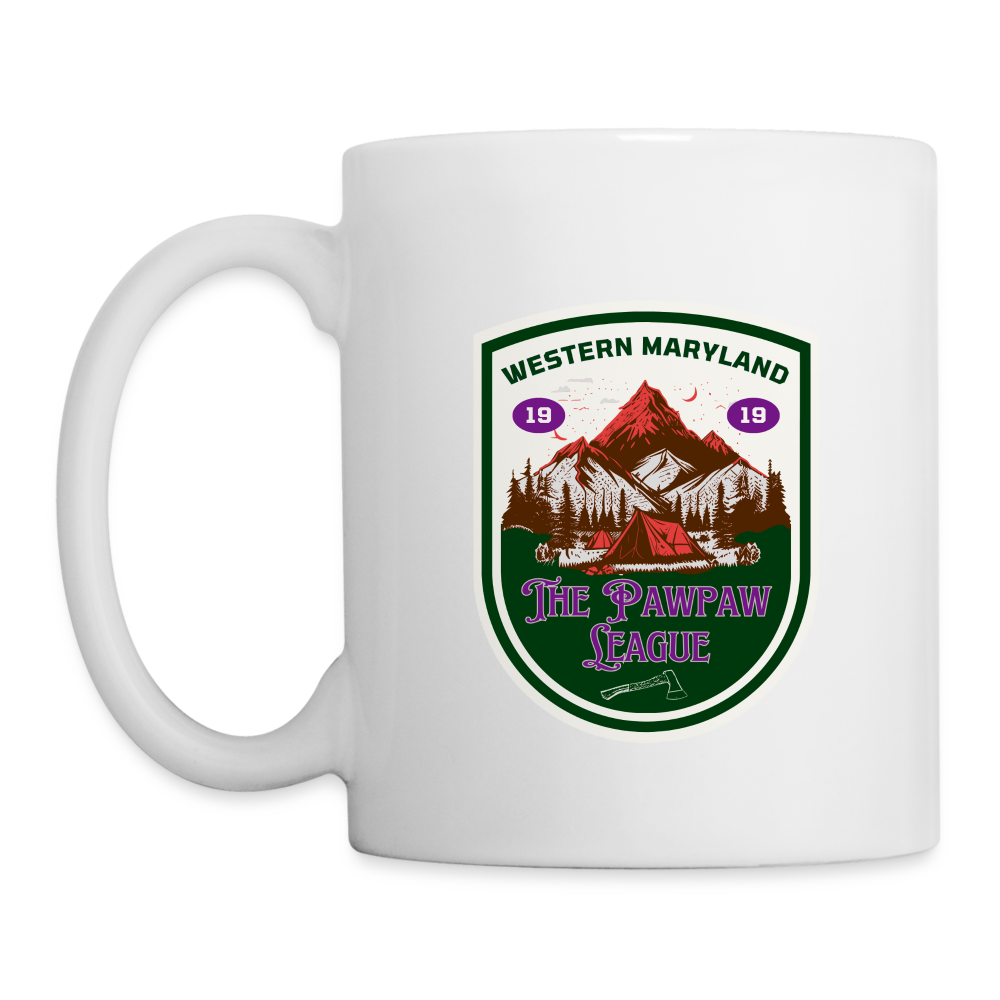 The Pawpaw League Logo Mug - white