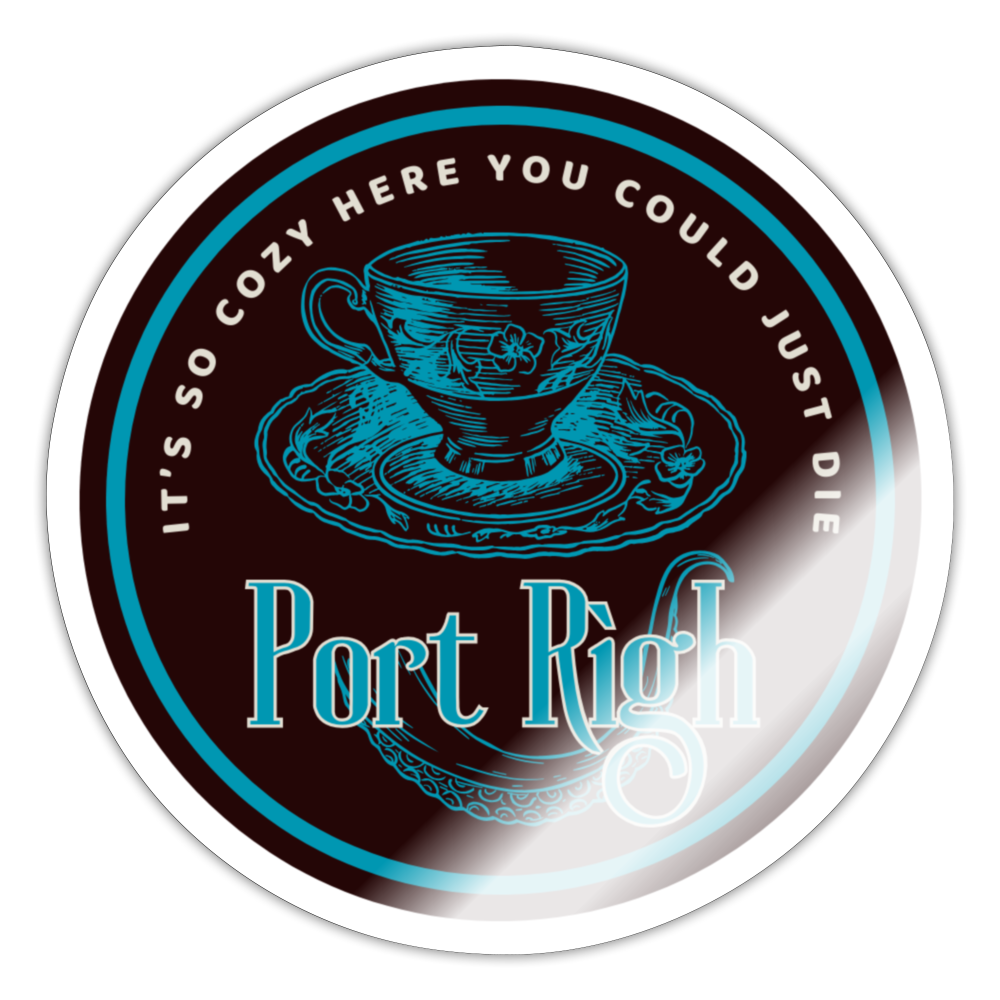 Port Righ Logo white Sticker - white glossy