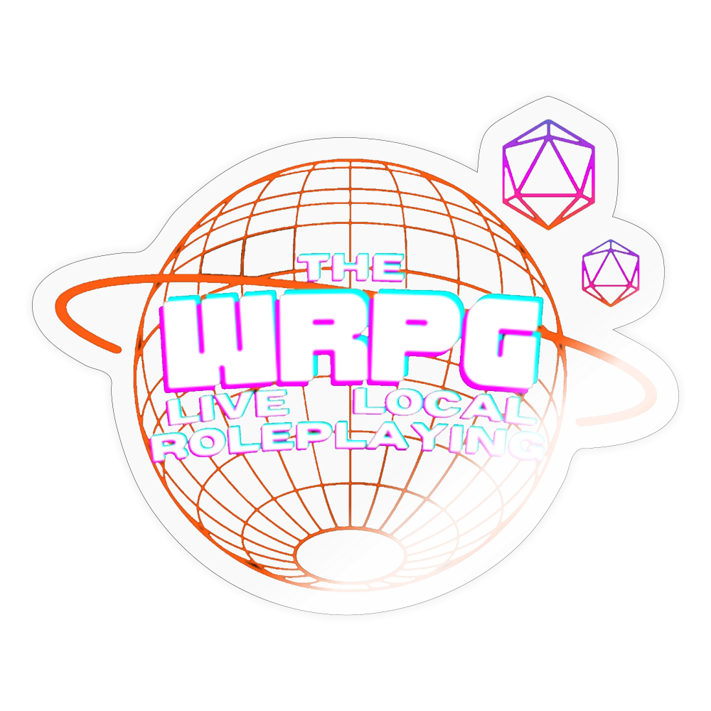 OG WRPG Logo white Sticker - transparent glossy