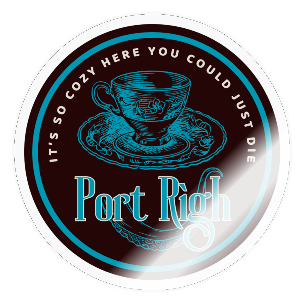 Port Righ Logo white Sticker - transparent glossy