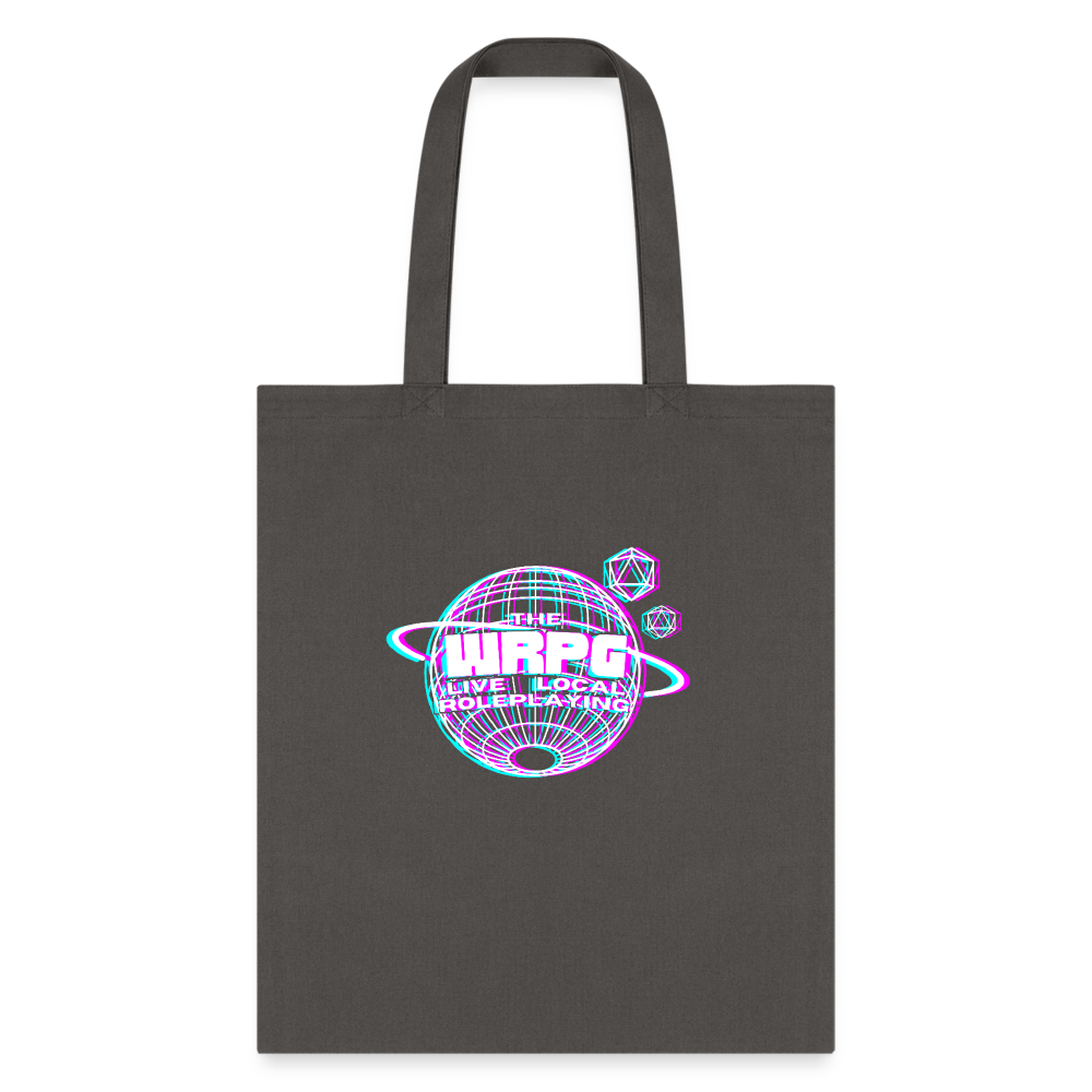 the WRPG 3d logo whiteTote Bag - charcoal