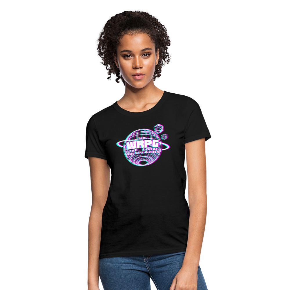 the WRPG 3d logo white Women's T-Shirt - black