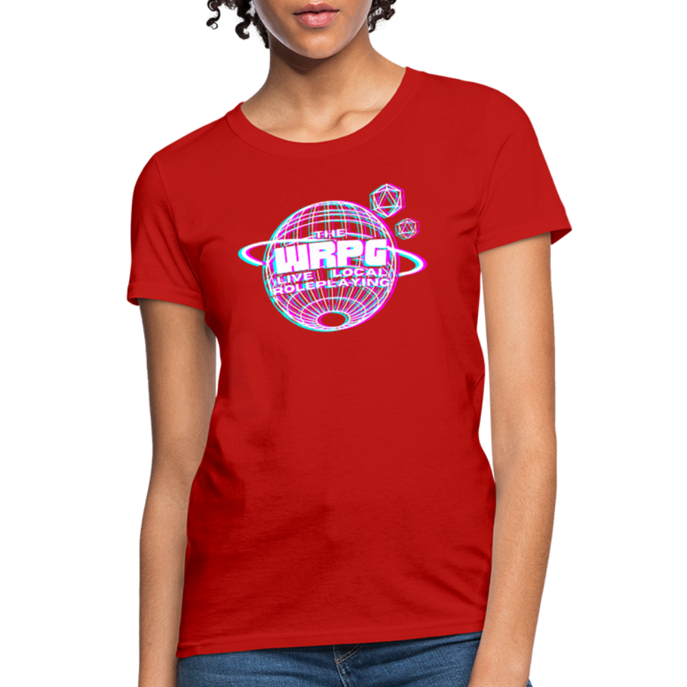 the WRPG 3d logo white Women's T-Shirt - red